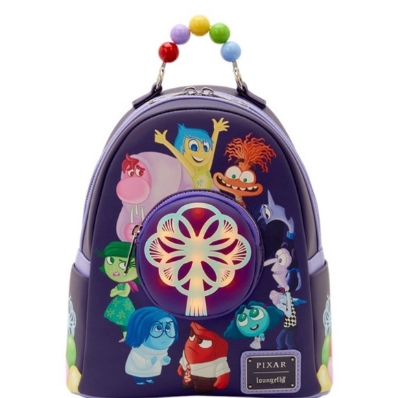 Loungefly Pixar Inside Out 2 Light Up Mini Backpack - Picture 2 of 5